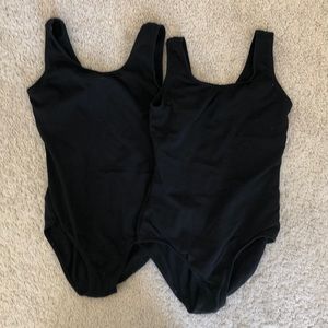 Two Danz N Motion Black leotards Girls 6X